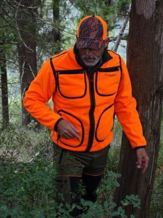 Wasserdichte Jagdjacke Doppelseitig Fleece Orange Wasserdichte Jagdjacke Doppelseitig Fleece Orange