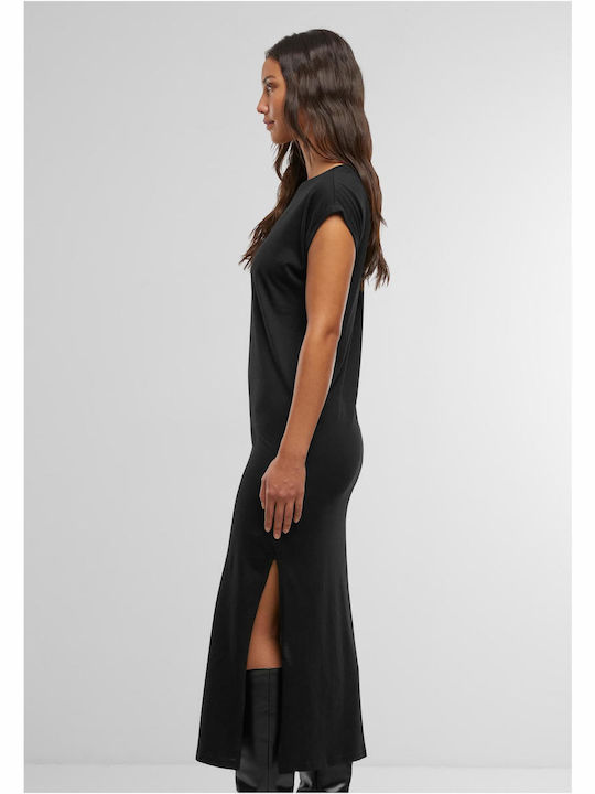 Ladies Summer Midi Dress Black
