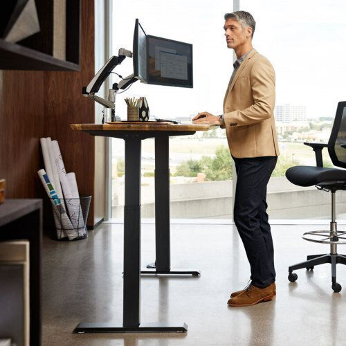 Vevor Collapsible Metallic Desk Base with Adjustable Black