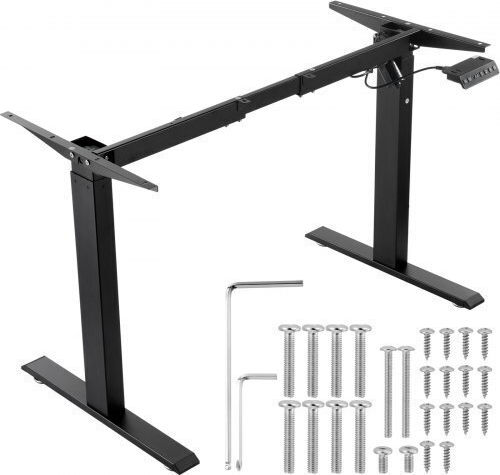Vevor Collapsible Metallic Desk Base with Adjustable Black