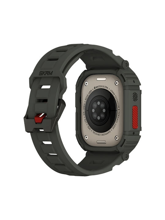 Skinarma Strap+Mecha Hülle 2in1 Apple Watch 49mm Oliv