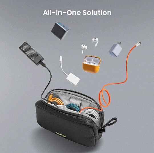 Tomtoc Universal Case Light-t12 Accessory Pouch Powerbank Smartphone 1L Small Black T12s1d1