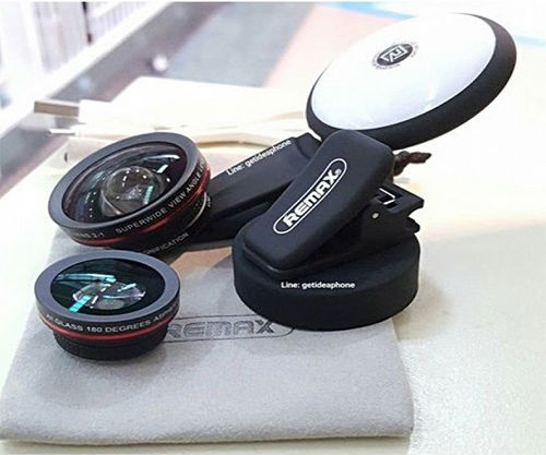Remax Aipai Clip Camera Fish Eye Phone Camera Lens Set Fisheye 50x