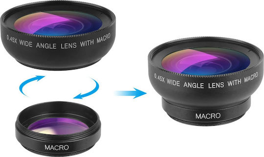 Verk Group Phone Camera Lens Set Wide Angle / Macro 0.45x