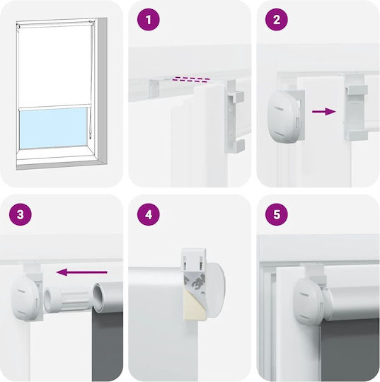 vidaXL Roller Blinds Total Blackout White W65xH175cm 4011927