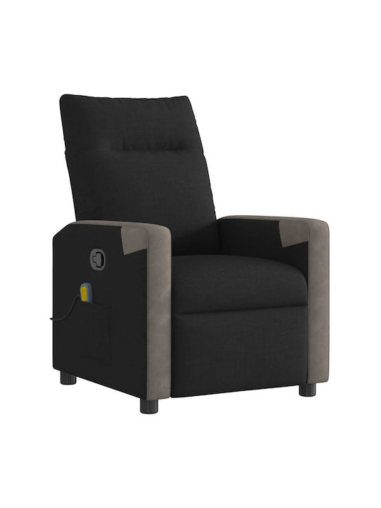 Relaxsessel Friseurwaschbecken mit Fußhocker Black 69x86x100cm