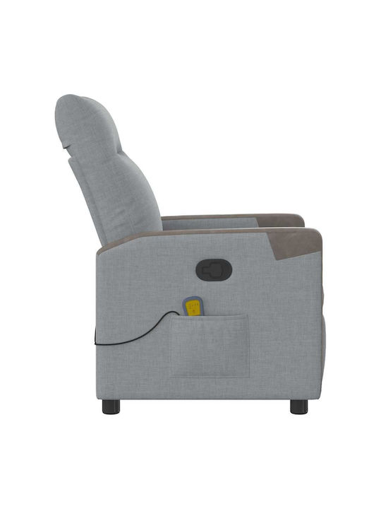 Relaxsessel Friseurwaschbecken mit Fußhocker Light Grey 69x86x100cm