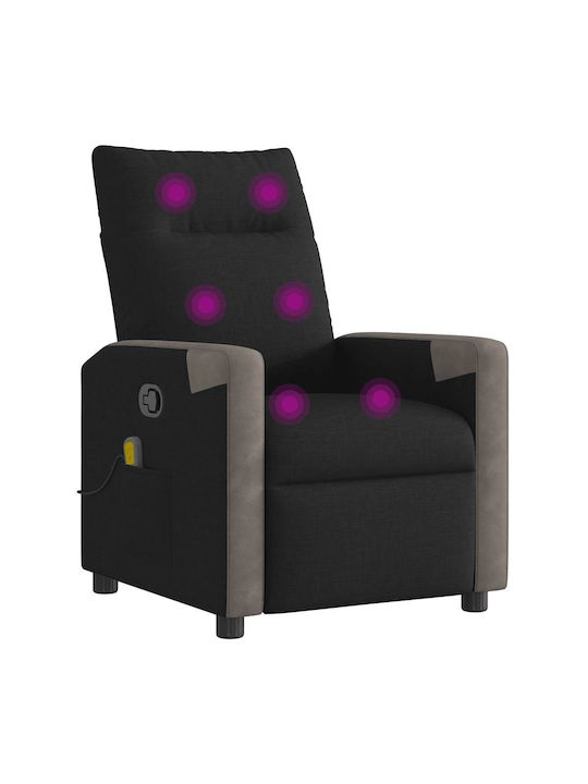 Relaxsessel Friseurwaschbecken mit Fußhocker Black 69x86x100cm