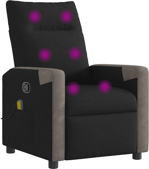 Relaxsessel Friseurwaschbecken mit Fußhocker Black 69x86x100cm