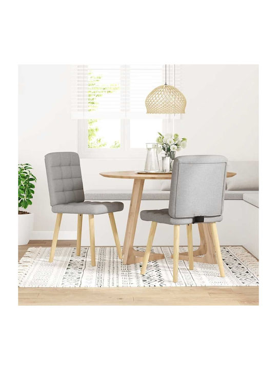 Dining Room Fabric Chair Cloud Grey 45x54x86cm 2pcs