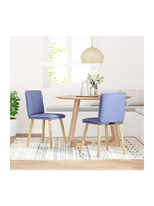 Dining Room Fabric Chair Denim Blue 45x54x86cm 2pcs