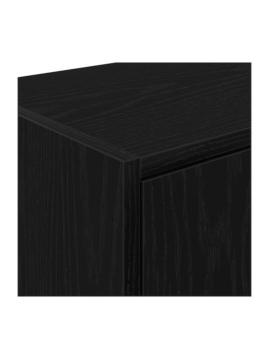 Wall Living Room Cabinet made of Particle Board Black 40x30x41cm