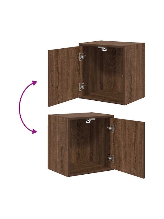 Wall Living Room Cabinet Made of Particle Board Brown Oak 40x30x41cm