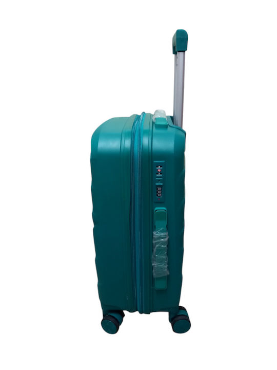 Felbags Valiză de Călătorie de Cabină Dura Albastru Petrol cu 4 Roți Înălțime 55cm