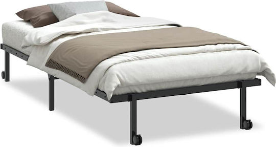 Folding Guest & Folding Bed Without Mattress Semi-Double Black 212x104.5x30cm