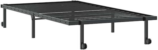 Folding Guest Bed with Mattress 30cm Single Black 200x100cm