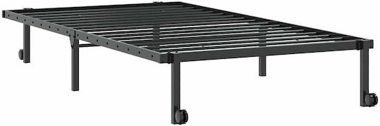 Folding Guest Bed Without Mattress Semi-Double Black 203x107cm