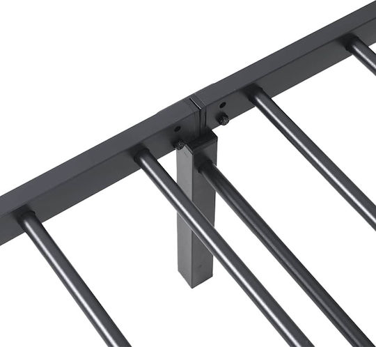 Folding Guest & Folding Bed Without Mattress Semi-Double Black 212x104.5x30cm