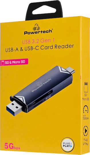 Powertech Kartenleser USB 3.2 Typ-C für /S/D/ / / / / / Gray