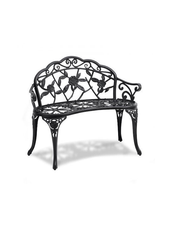 Bancă Exterior Metalic Negru 57x98.7x79cm