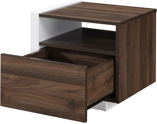 Doble Wooden Brown Bedside Table 46x40x43cm Doble Wooden Brown Bedside Table 46x40x43cm