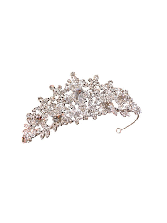 Official Sparkling Princess Tiara/Crown - Shiny Pearls Rhinestones Dazzling Diamonds Silver