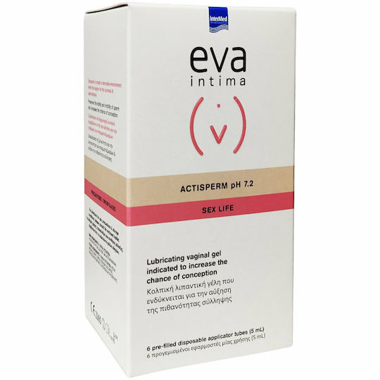 InterMed Eva Actisperm Sex Life pH 7.2 Gel με Αντιμικροβιακή Δράση 6 x 30ml