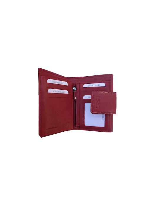 Luxus Small Leather Women's Wallet with RFID Red