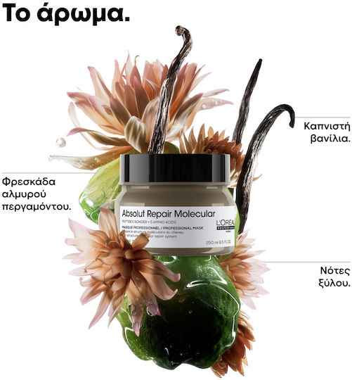 L'Oréal Professionnel Absolut Repair Molecular Hair Mask for Repairing with Peptides 250ml