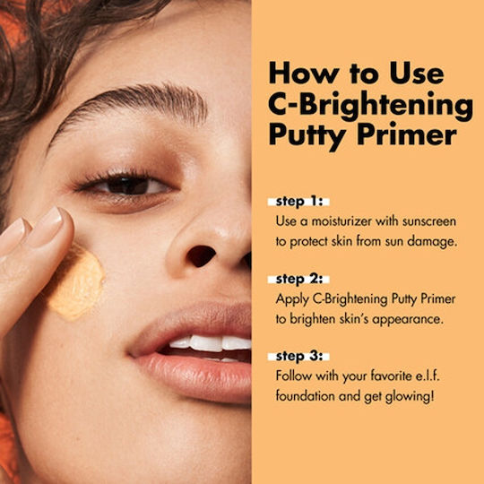 e.l.f Cosmetics C-Brightening Putty Primer Cu 2% Vitamina C Primer Față Balsam 21gr