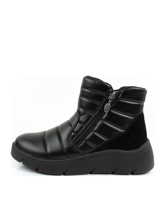 Leather Women's Ankle Boots Black