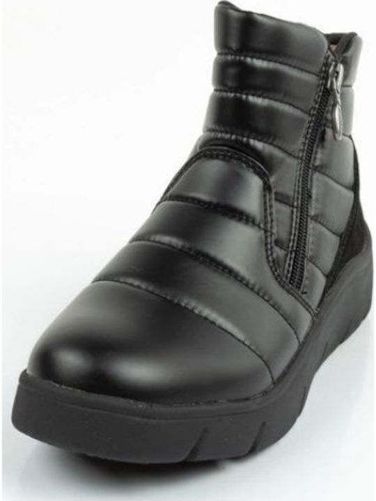 Leather Women's Ankle Boots Black