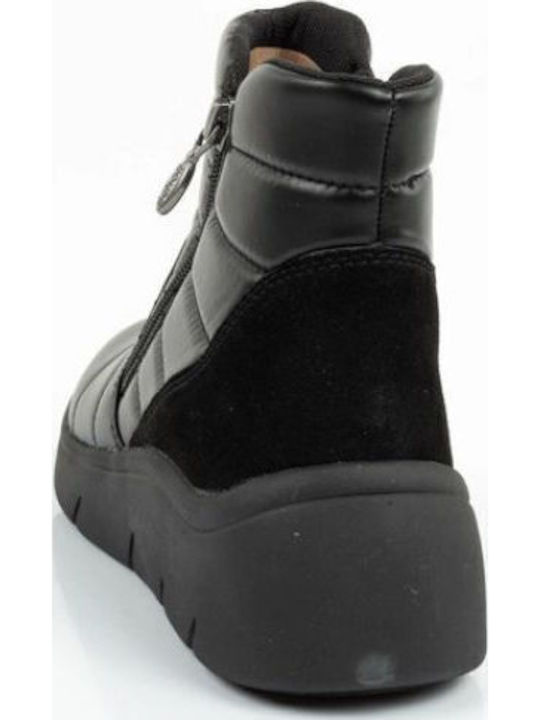 Leather Women's Ankle Boots Black