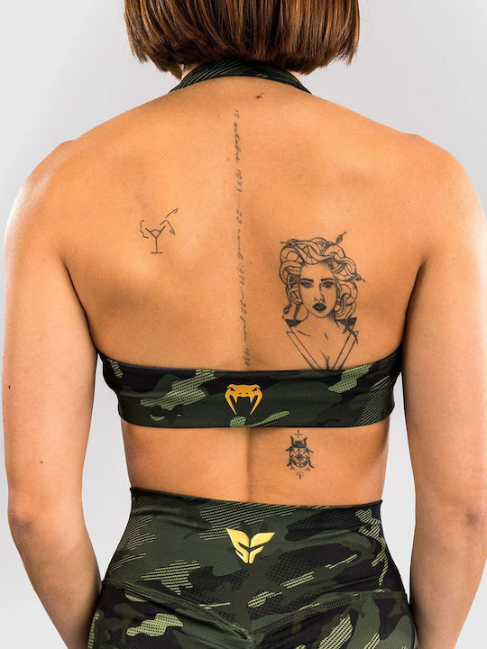 Women's Sports Bra without Padding Forest Camo