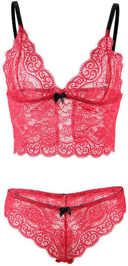 Subblime Sexy Lingerie Sets with Lace Red