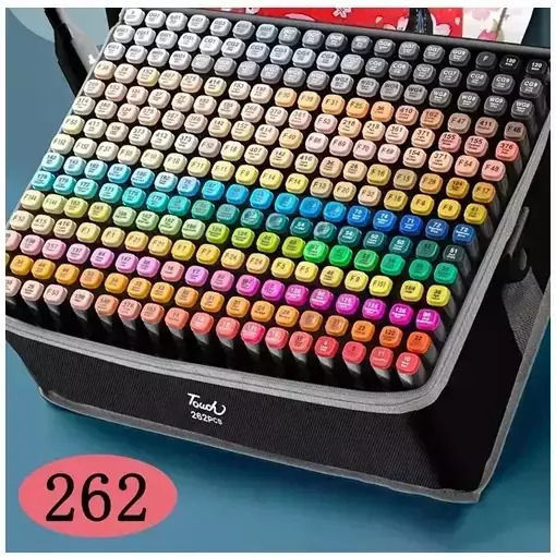Permanent Drawing Markers Double Tip Set 262pcs