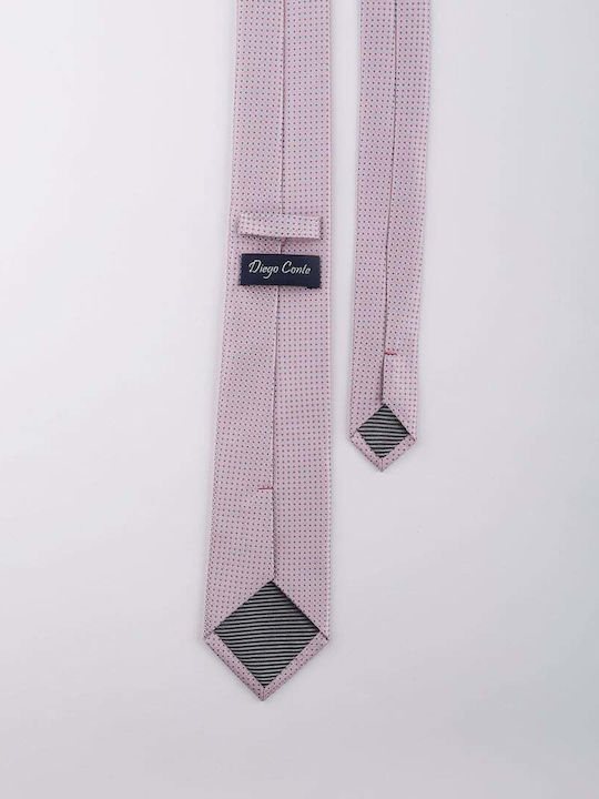Diego Conte Herren Krawatte Gedruckt PINK / GREY