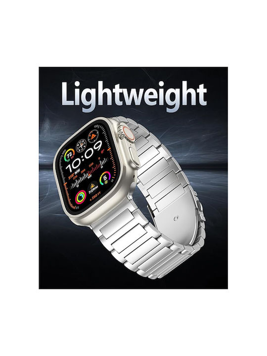 Techsuit W012 Каишка Неръждаема стомана Сребрист (Apple Watch (1-10, SE, Ultra) - Techsuit)