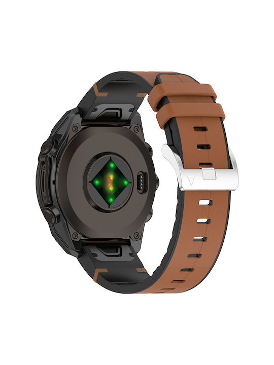 Techsuit W071 Armband Silikon Braun (Garmin Fenix 5/5 Plus 6/6 Pro/7/Forerunner 935/945/Approach S60)