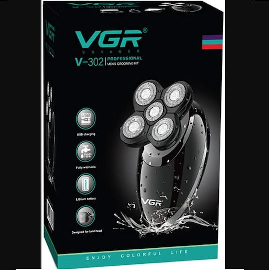 VGR V-302 Περιστρεφόμενη Ξυριστική Μηχανή Προσώπου / Σώματος Επαναφορτιζόμενη