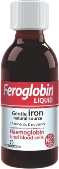 Vitabiotics Feroglobin Liquid Iron with Vitamins B & Zinc 200ml Honey Orange