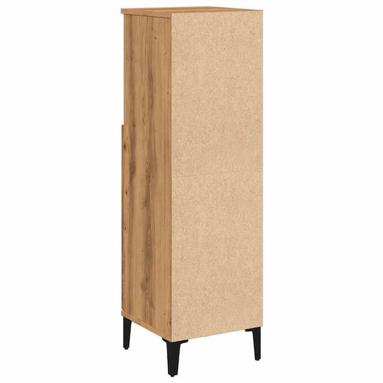 vidaXL Bathroom Cabinet L30xW30xH100cm Oak