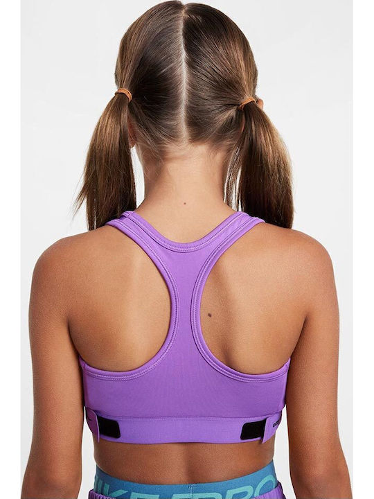 Nike Swoosh Παιδικό Μπουστάκι Dri-Fit Μωβ