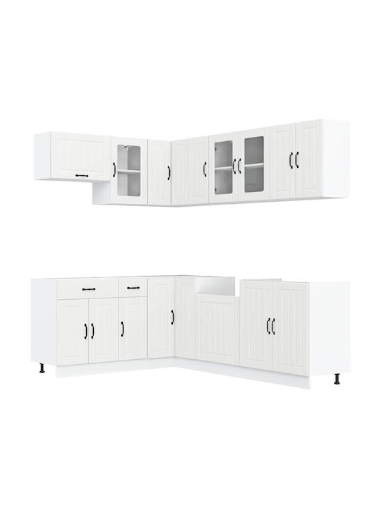 Vidaxl Kitchen Cabinet Set 11 Pieces Lucca White Engineered Wood