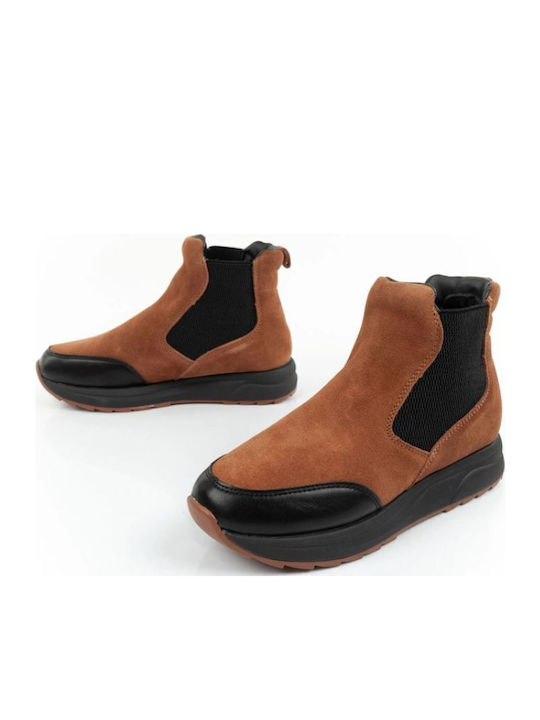 Beverly W Leather Women's Ankle Boots Beige