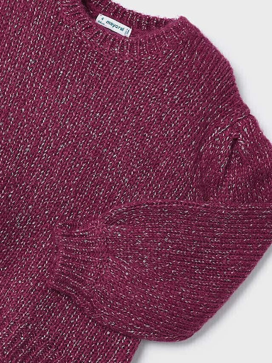 Kids' Sweater Long Sleeve Dark fuchsia
