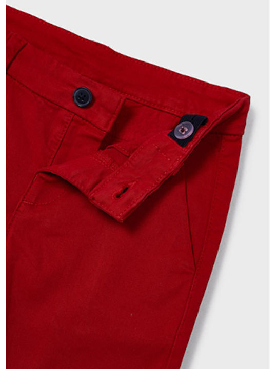 Παιδικό Παντελόνι Chino Υφασμάτινο Κόκκινο Basic