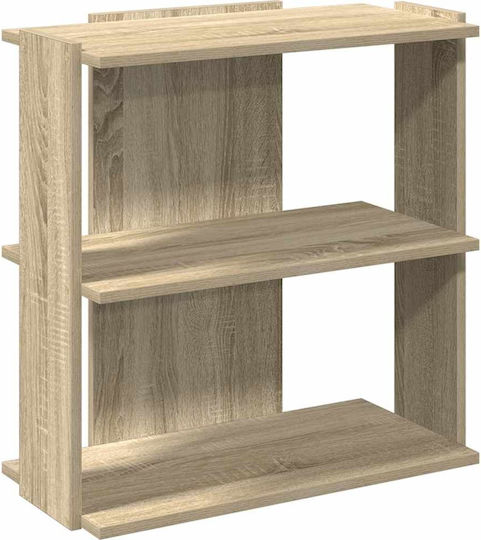Βιβλιοθήκη 3 Επιπέδων Sonoma Δρυς 60x30x60 Εκ Επεξεργ Ξύλο Καφέ 60 X 30 X 60 Cm