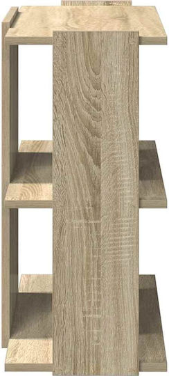 Βιβλιοθήκη 3 Επιπέδων Sonoma Δρυς 60x30x60 Εκ Επεξεργ Ξύλο Καφέ 60 X 30 X 60 Cm