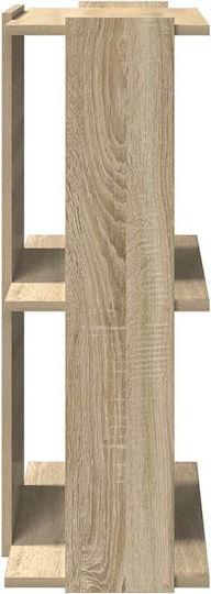 Βιβλιοθήκη 3 Επιπέδων Sonoma Δρυς 60x30x80 Εκ Επεξεργ Ξύλο Καφέ 60 X 30 X 80 Cm